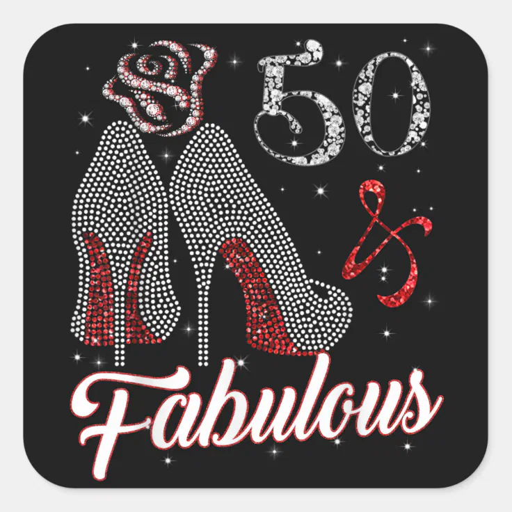 50 And And Fabulous 1971 50th Birthday Square Sticker Zazzle