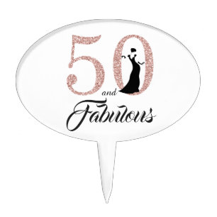 50 and Fabulous 50th birthday Cake Topper