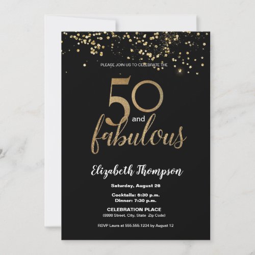 50 and fabulous 50th birthday Custom