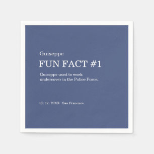 50 and Fabulous 50th Birthday Fun Fact Napkins