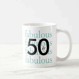 50 and Fabulous 50th Birthday Gift Mug