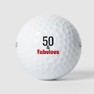 50 and Fabulous 50th Birthday Golf Balls