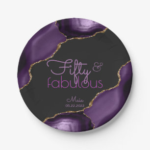50 and Fabulous 50th Birthday Paper Plates