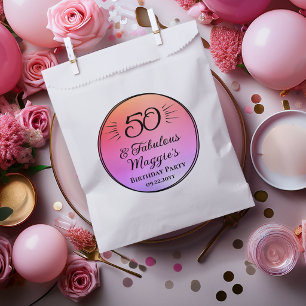 50 and Fabulous 50th Birthday Party  Favor Bag