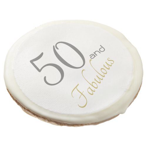 50 and Fabulous 50th Birthday Party for Women Sugar Cookie