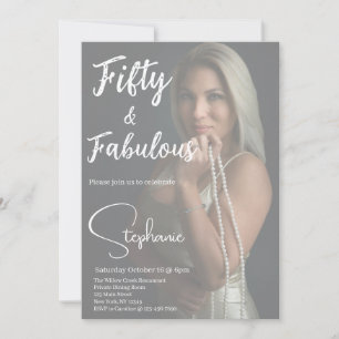 50 and Fabulous 50th Birthday Party Invitation