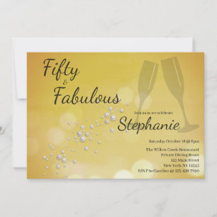 50 and Fabulous 50th Birthday Party Invitation