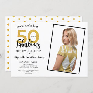 50 and Fabulous 50th Birthday Party Invitation