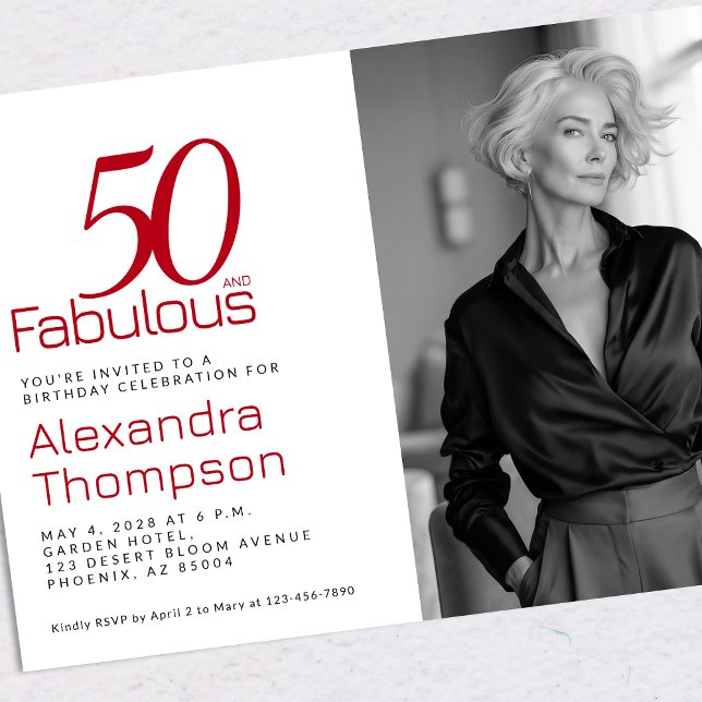 50 and Fabulous | 50th Birthday Party Invitation (Creator Uploaded)
