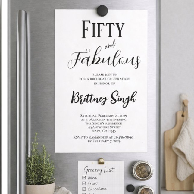 50 and Fabulous | 50th Birthday Party Invitation (Creator Uploaded)