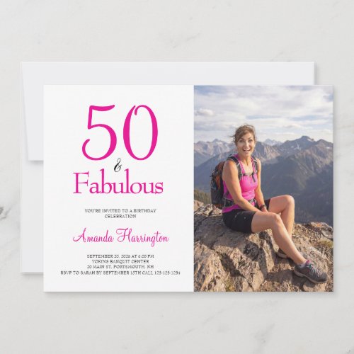 50 and Fabulous | 50th Birthday Party Invitation