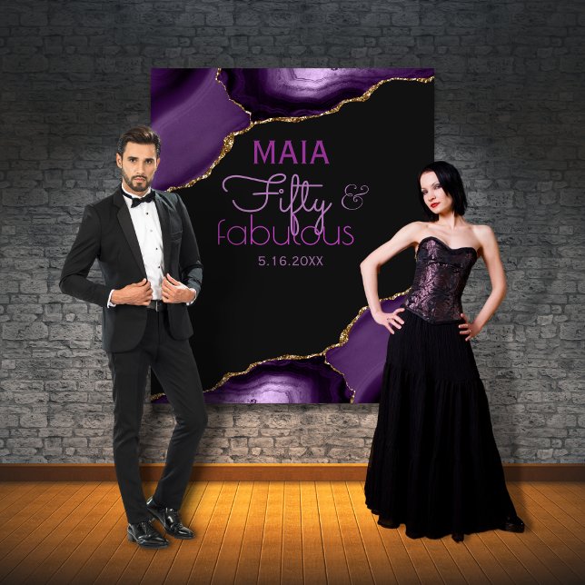 50 and Fabulous 50th Birthday Party Photo Backdrop (Creator Uploaded)