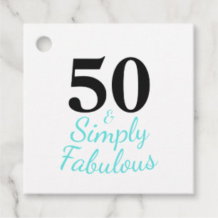 50 and Fabulous 50th Birthday Quote Favor Tags