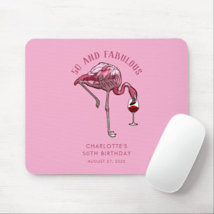 50 and Fabulous 50th Birthday Swag Custom Mouse Pad