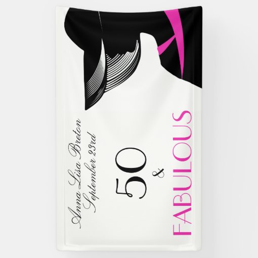 50 And Fabulous Art Deco Elegant 50th Birthday Banner Zazzle