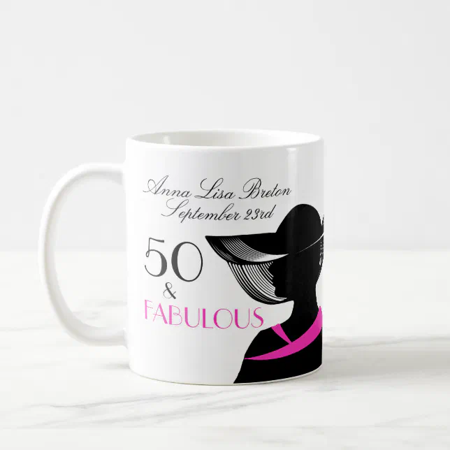 50 And Fabulous Art Deco Elegant 50th Birthday Coffee Mug Zazzle