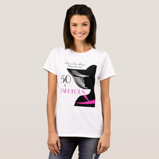 50 And Fabulous Art Deco Elegant 50th Birthday T Shirt Zazzle