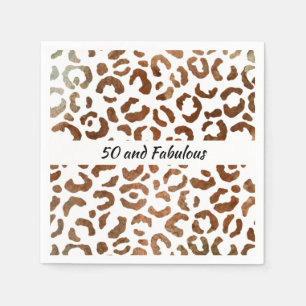 50 and Fabulous Big Cat Print Abstract Napkins