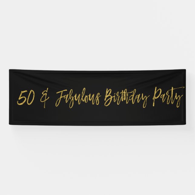 50 and Fabulous Birthday Banner (Horizontal)
