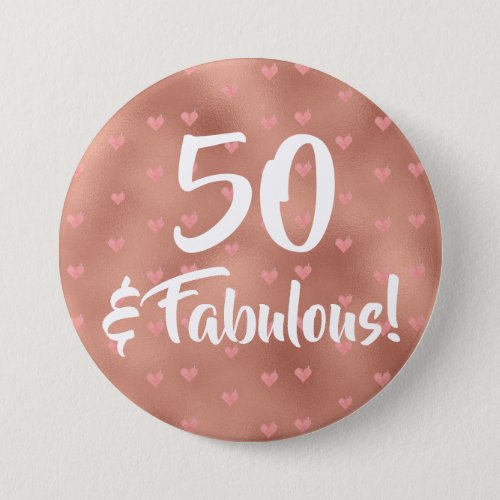 50 and Fabulous Birthday     Button