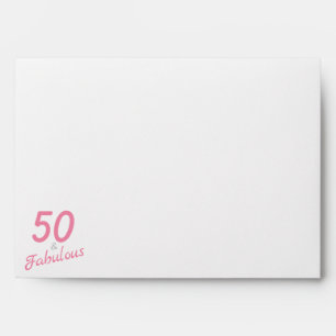 50 and Fabulous Birthday Envelope