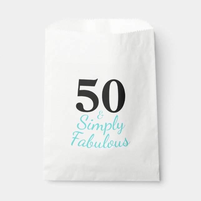 50 and Fabulous Birthday Favor Bag (Front)