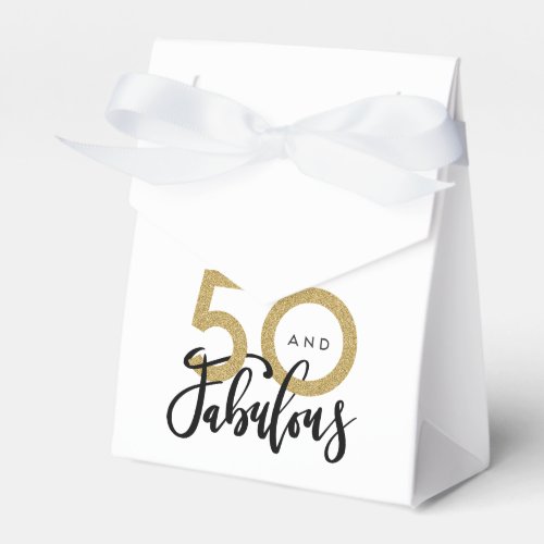 50 and fabulous birthday  favor boxes