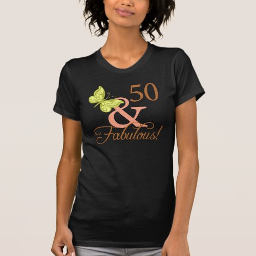 50 And Fabulous Birthday Gifts Autumn T_Shirt