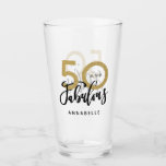 50 And Fabulous Birthday Glass at Zazzle