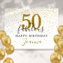 50 and Fabulous Birthday Gold and Black Sign