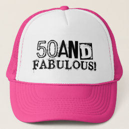 50 and fabulous Birthday hat | Vintage style