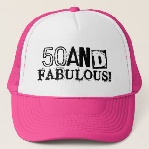 50 and fabulous Birthday hat   Vintage style