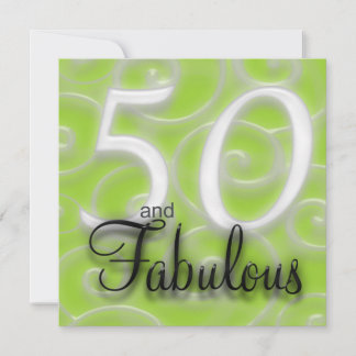 50 and fabulous Birthday Invitation