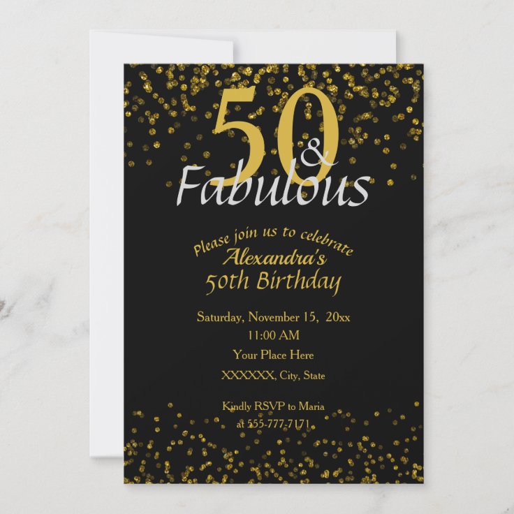 50 and Fabulous Birthday Invitation | Zazzle