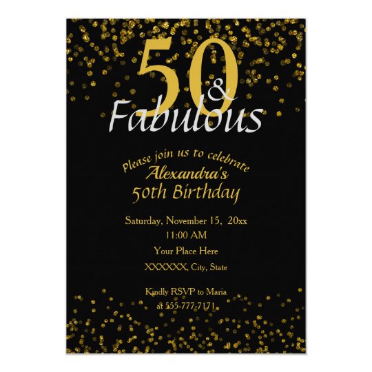 50 and Fabulous Birthday Invitation | Zazzle.com