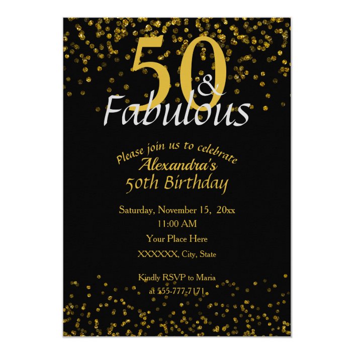 50 and Fabulous Birthday Invitation | Zazzle.com