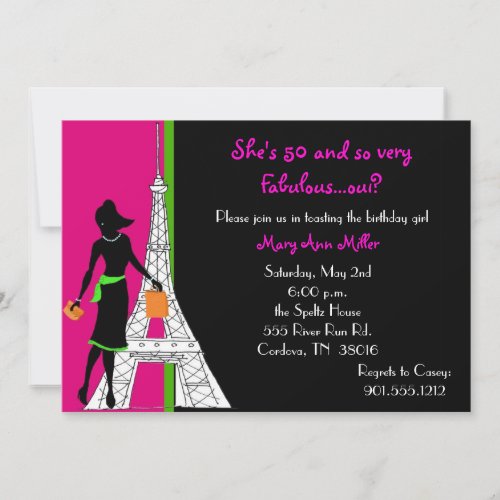 50 and Fabulous Birthday Invitations