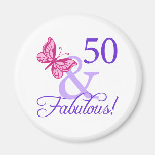 50 And Fabulous Birthday Magnet