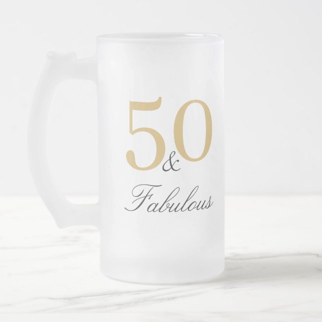 50 and Fabulous Birthday Mug (Left)