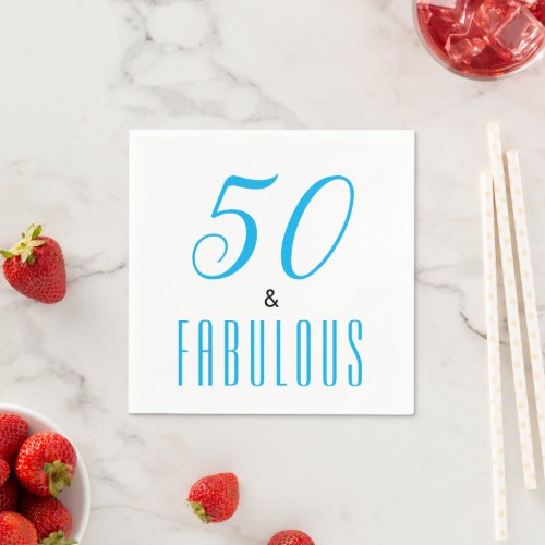 50 And Fabulous Birthday Napkins