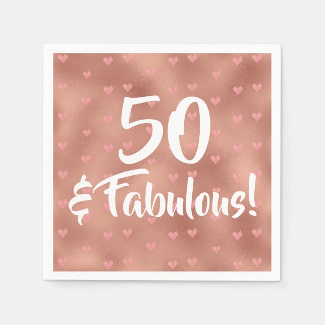 50 and Fabulous Birthday Napkins (Front)