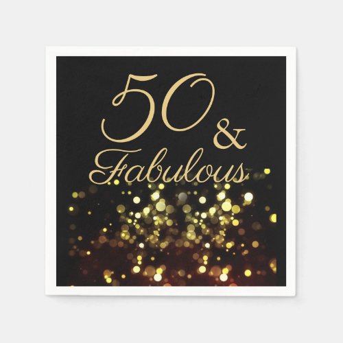 50 and Fabulous Birthday Napkins