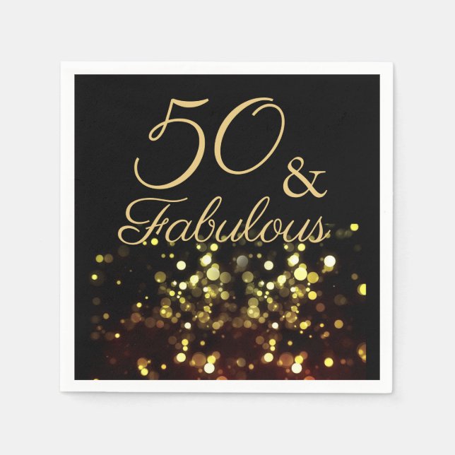 50 and Fabulous Birthday Napkins (Front)