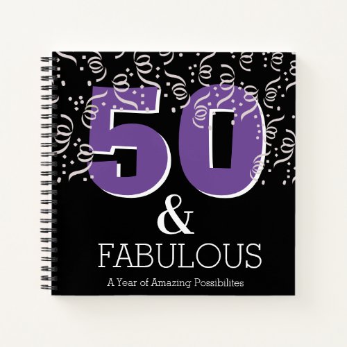 50 and Fabulous Birthday Notebook