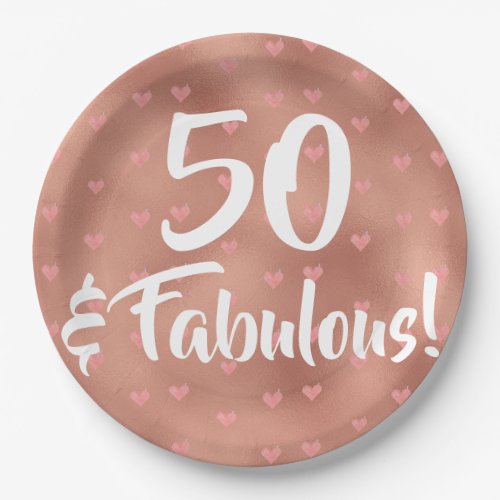 50 and Fabulous Birthday Paper Plates