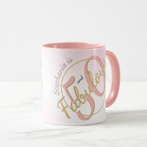 50 and Fabulous Birthday Party BlackGold Fun 50th Mug