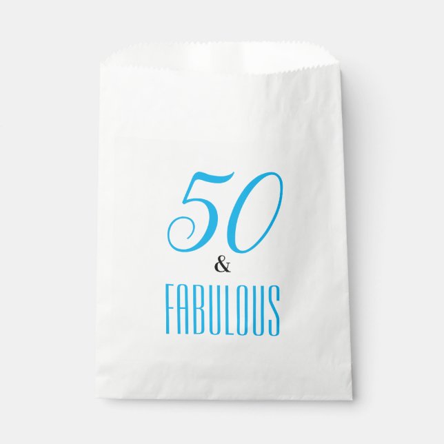 50 And Fabulous Birthday Party Favor Bag (Front)