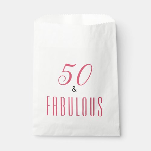 50 And Fabulous Birthday Party Favor Bag