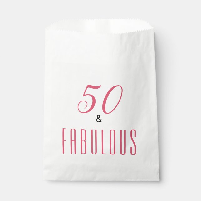 50 And Fabulous Birthday Party Favor Bag (Front)