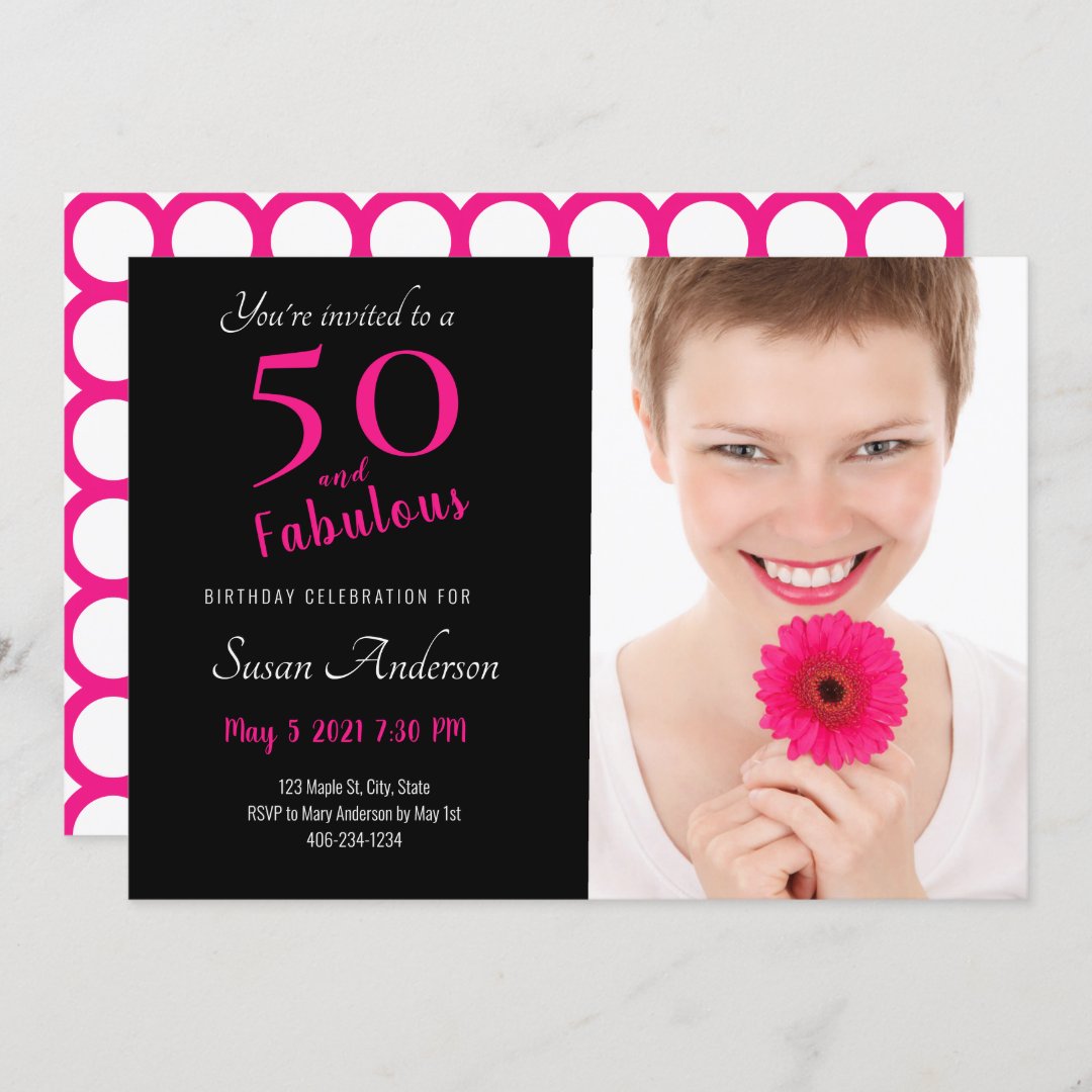 50 And Fabulous Birthday Party Invitation Zazzle